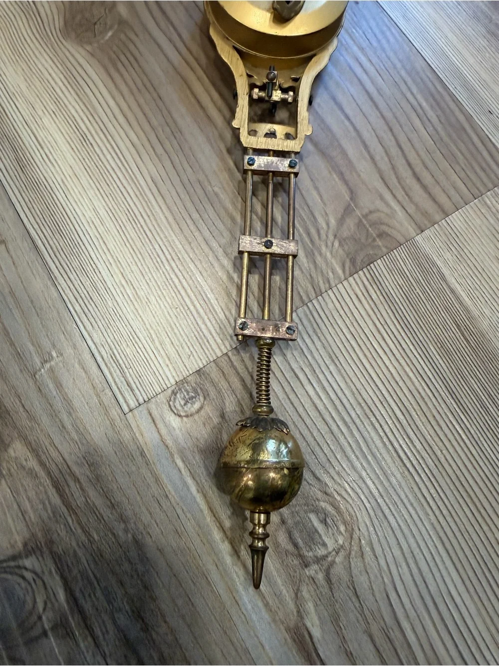 Vintage Brass Swinging Mystery Clock Pendulum